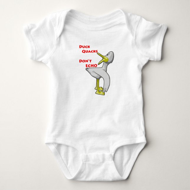 Body Para Bebê Gritos de Pato Não Ecoam. (Frente)