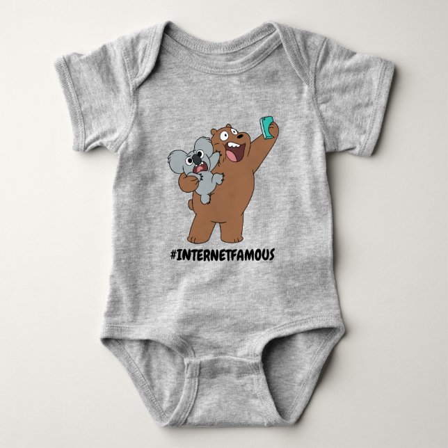 Body Para Bebê Grizz & Nom - #InternetFamous (Frente)