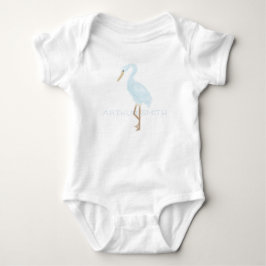 Body Para Bebê Grua Azul Aquarela