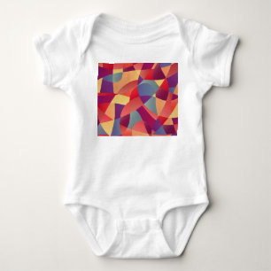 Body Para Bebê Grunge Colorido: Fundo dos Triângulos Geométricos