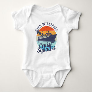 Body Para Bebê Grupo Familiar de Cruise Squad Personalizado Amigo