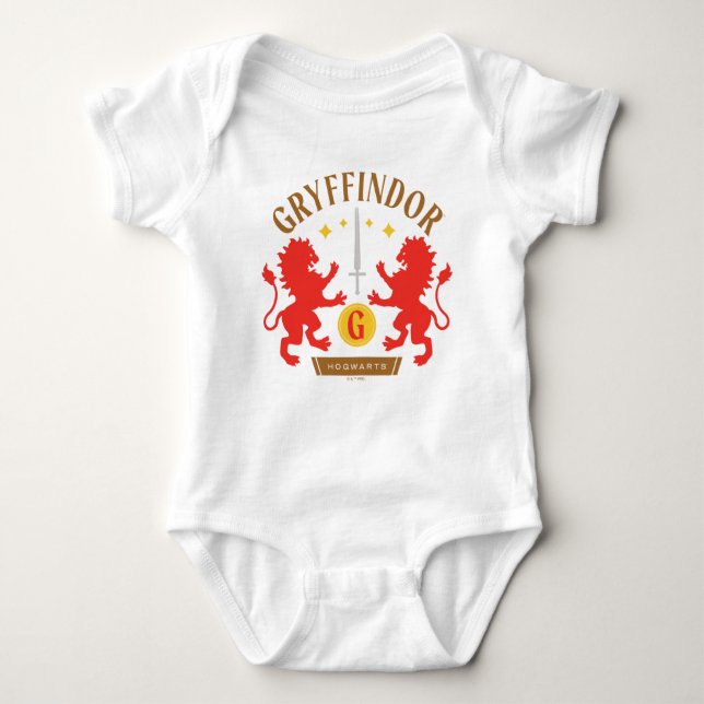 Body Para Bebê GRYFFINDOR™ House Double Lion Sword Graphic (Frente)