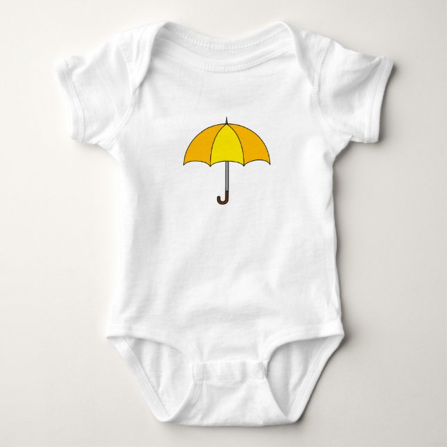 Body Para Bebê Guarda-chuva Amarelo (Frente)