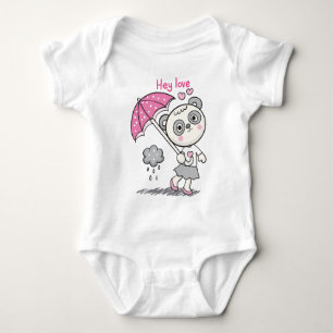 Body Para Bebê Guarda-chuva panda