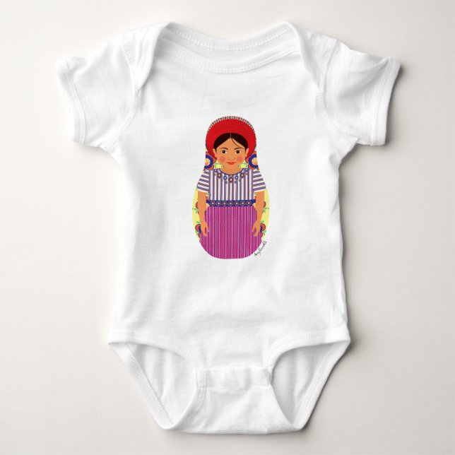Body Para Bebê Guatemala Matryoshka Baby Body,Fato (Frente)
