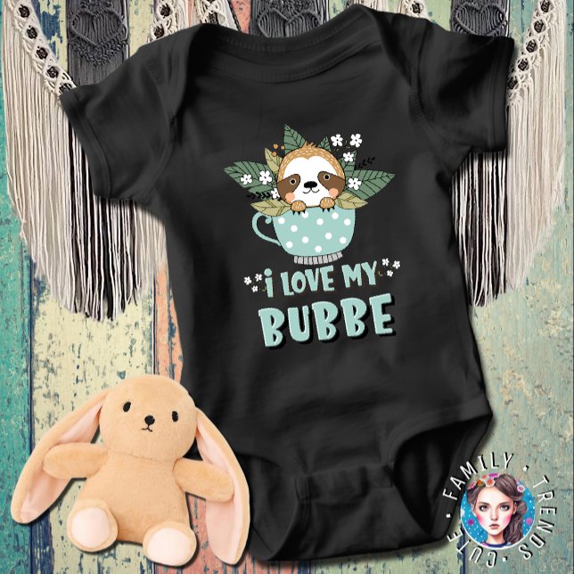 Body Para Bebê Guaxinim Fofinho Eu Amo Meu Bubbe (Criador carregado)