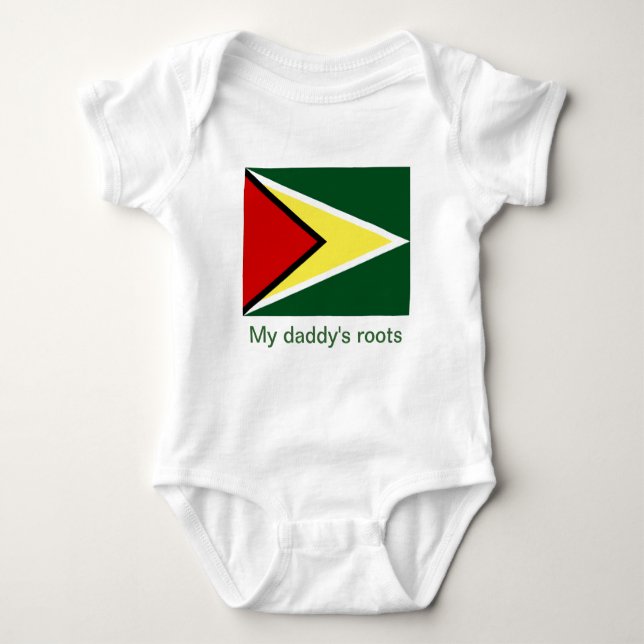 Body Para Bebê Guiana, minhas raízes pais (Frente)