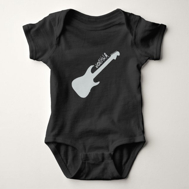 Body Para Bebê Guitar Silhouette (Frente)
