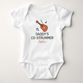 Body Para Bebê Guitarist Baby Shower Daddy’s Co-Strummer - Guitar