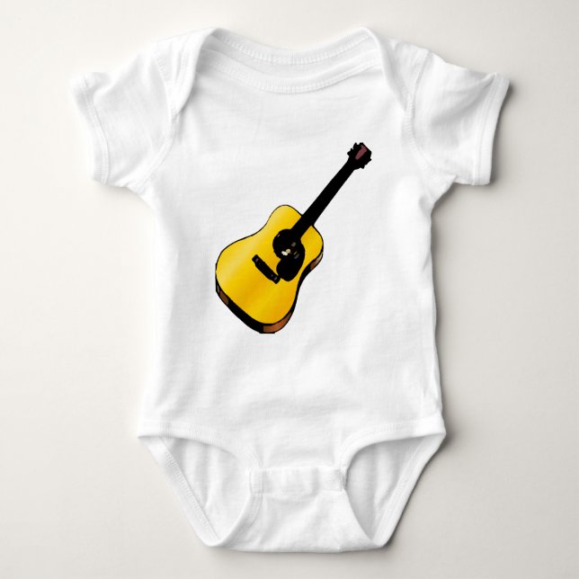 Body Para Bebê Guitarra Pop Art (Frente)