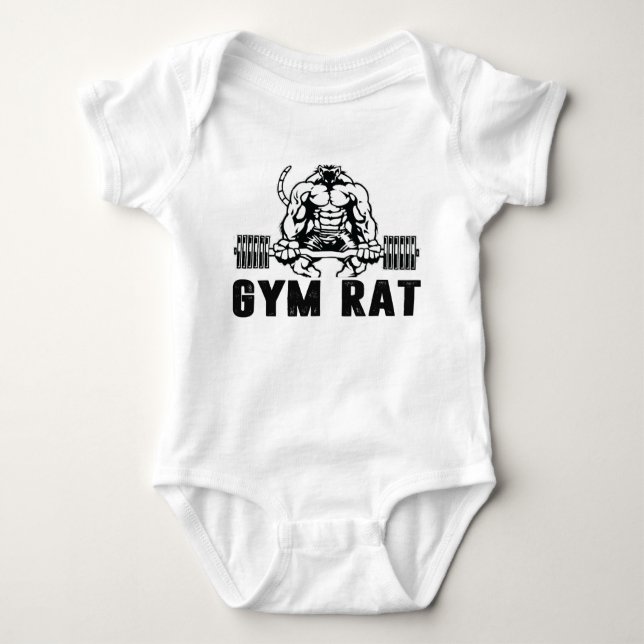 Body Para Bebê Gym Rat (Frente)