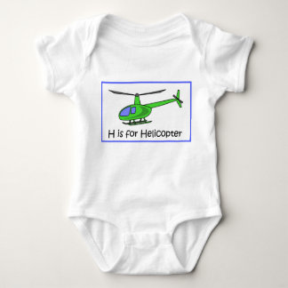 Body Para Bebê H é para o helicóptero