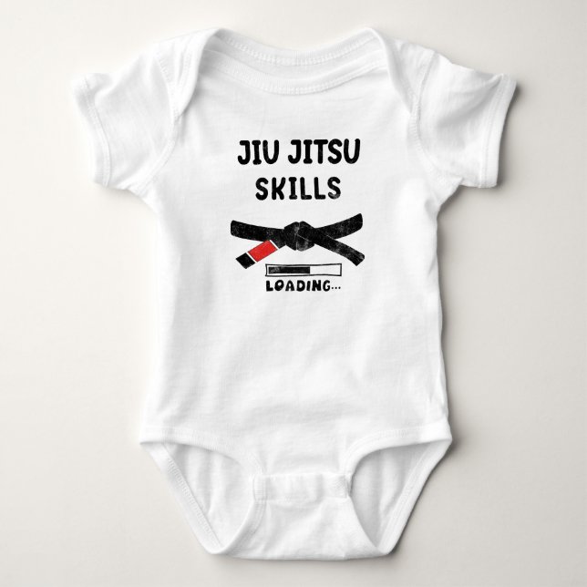 Body Para Bebê Habilidades de Jiu-jitsu Carregando, Jiu Jitsu Bra (Frente)