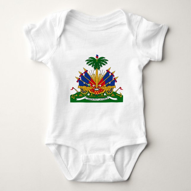 Body Para Bebê haiti emblem (Frente)