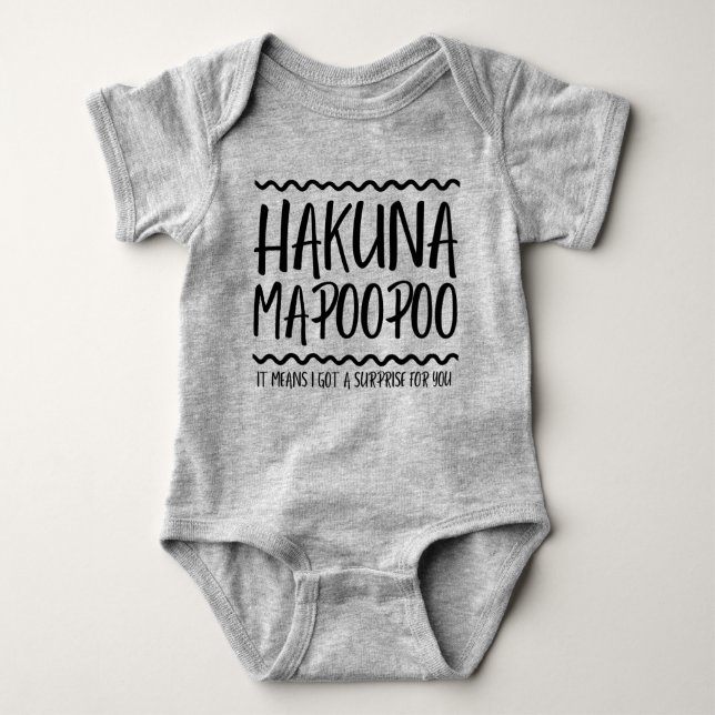 BODY PARA BEBÊ HAKUNA MAPOPOO FUNNY (Frente)