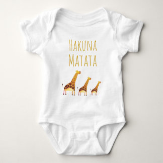 Body Para Bebê Hakuna Matata Cute Girafas