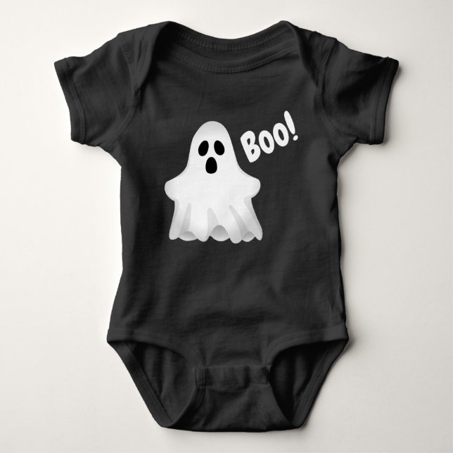 Body Para Bebê Halloween Boo Fantasma Bebê (Frente)