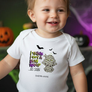 Body Para Bebê Halloween Bum Wrap Mamãe Green ID683