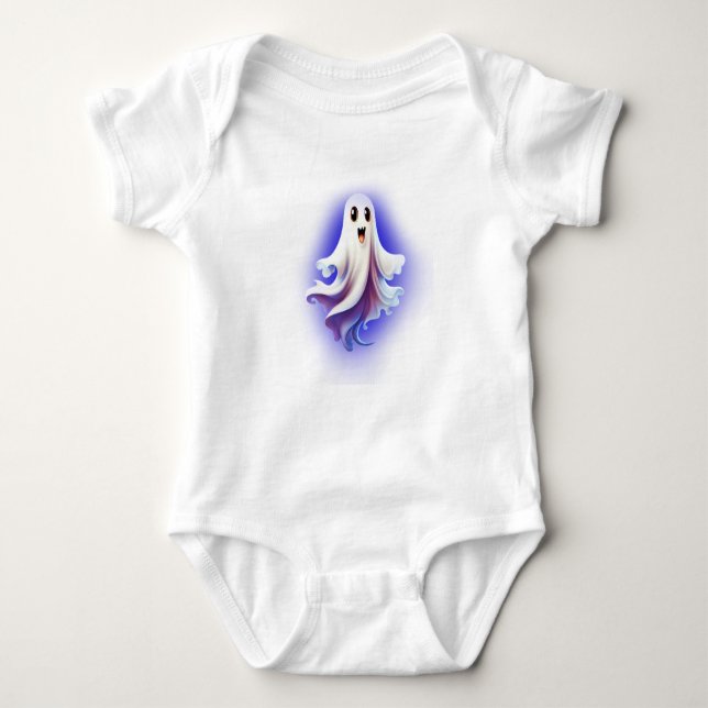 Body Para Bebê Halloween Ghost Baby Jersey Bodycase (Frente)