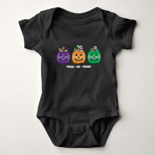 Body Para Bebê Halloween Jack O Lantern Candy Pail