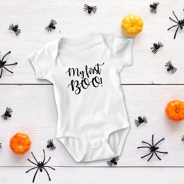 Body Para Bebê Halloween Meu Primeiro Bu! (Halloween My First Boo! Baby Bodysuit)