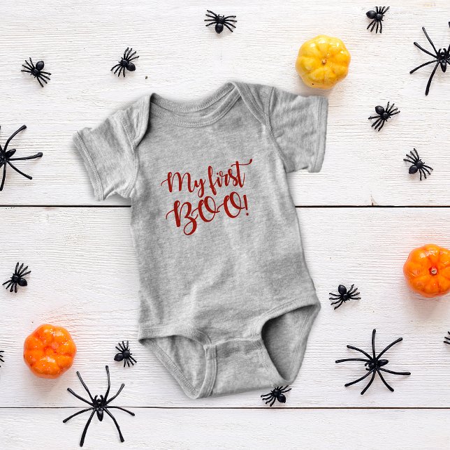 Body Para Bebê Halloween Meu Primeiro Bu! (Halloween My First Boo! Baby Bodysuit)