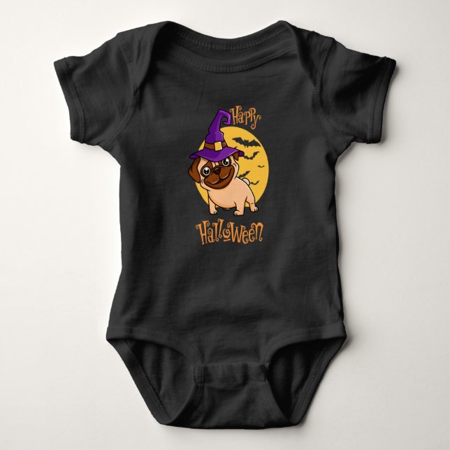 Body Para Bebê Halloween Puggy Baby Bodyfato (Frente)