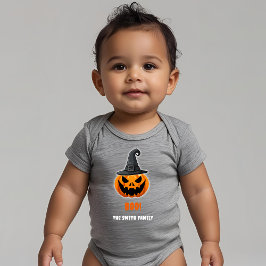Body Para Bebê Halloween Pumpkin "BOO!" - Nome Personalizado