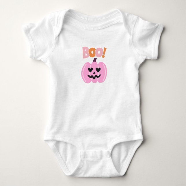Body Para Bebê Halloween Rosa (Frente)