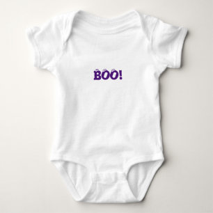 Body Para Bebê Halloween roxo Scary Boo! fantasia engraçada