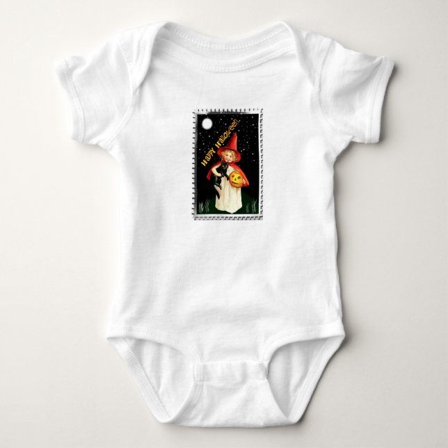 Body Para Bebê Halloween Vintage  (Frente)