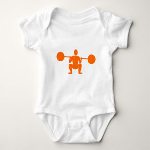 Body Para Bebê Halterofilista 01 - Laranja