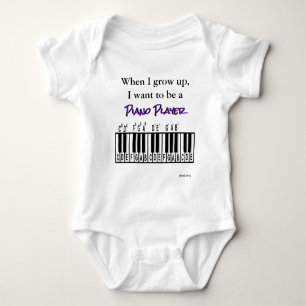 Body Para Bebê HAMbyWG - Romper, T-shirt, Snap T - Piano Player