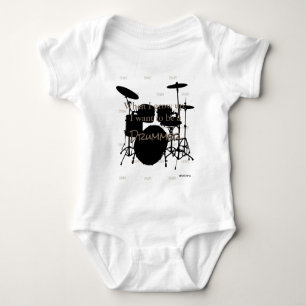 Body Para Bebê HAMbyWG - Romper, T-shirt, Snap T - Tema de Tambor