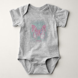 Body Para Bebê HAMbyWG - T-Shirt - Borboleta Rosa