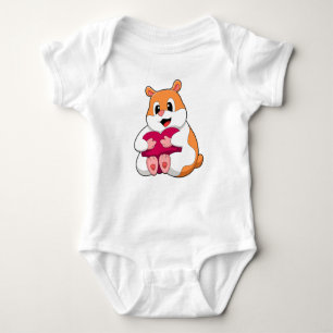 Body Para Bebê Hamster com Coração