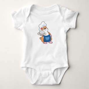 Body Para Bebê Hamster como Cook com Púltimo