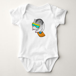 Body Para Bebê Hamster Snowboarder Snowboard