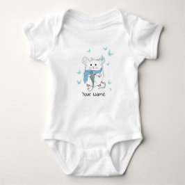 Body Para Bebê Hamsterzinho Fofo & Borboletas Personalizado