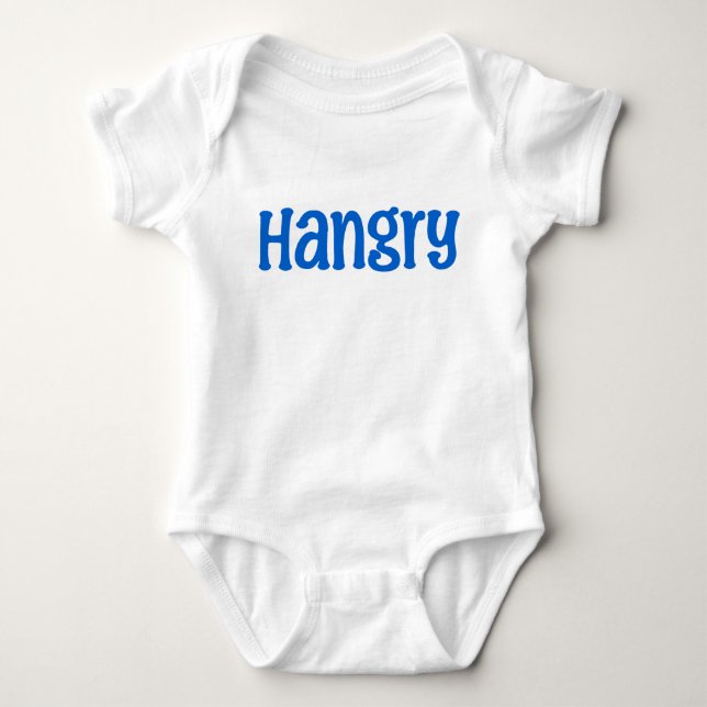 Body Para Bebê Hangry Engraçado Hungry (Frente)