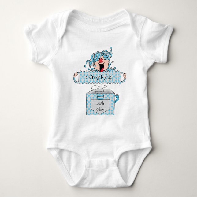 Body Para Bebê Hanukkah Baby Jersey Bodyetet "Dreidel in Box" (Frente)