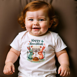 Body Para Bebê Hanukkah Pequeno Mensch, Grande Luz