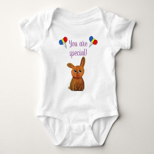 Body Para Bebê Hapiness magic rabbit (Frente)