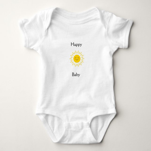 Body Para Bebê Happy Baby Smiling Sun One Piece (Frente)