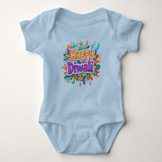 Body Para Bebê Happy Diwali
