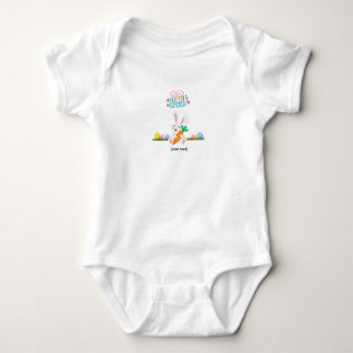 Body Para Bebê Happy Easter Bunny with Carrot - Colorful Baby Bod