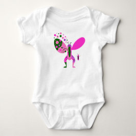 Body Para Bebê Happy Flower Butterfly Illustration