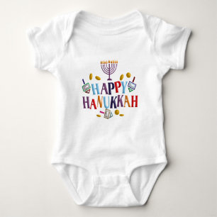 Body Para Bebê Happy Hanukkah
