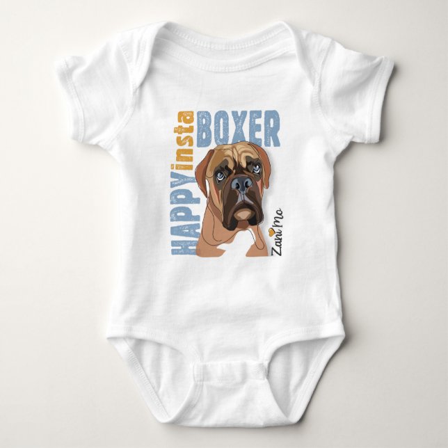 Body Para Bebê Happy Insta Boxer - Zani Mo Dog (Frente)