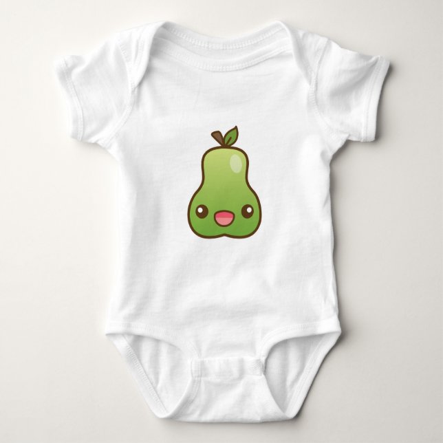 Body Para Bebê Happy Kawaii Pear (Frente)